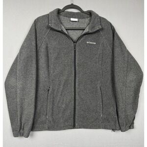 Columbia Gray Fleece Jacket Womens Large L Full Zip 3 In 1 Liner Hiking Fishing